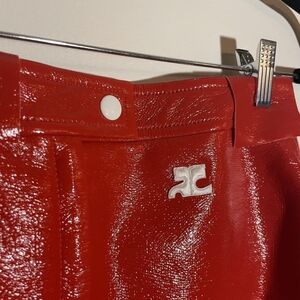 courreges vinyl skirt seen on NICOLE RICHIE